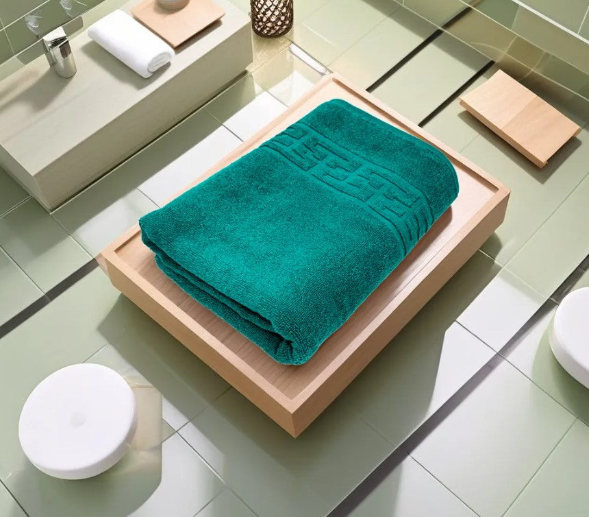 Set family 7 prosoape și covoraș de Baie, Bumbac pieptanat 100%