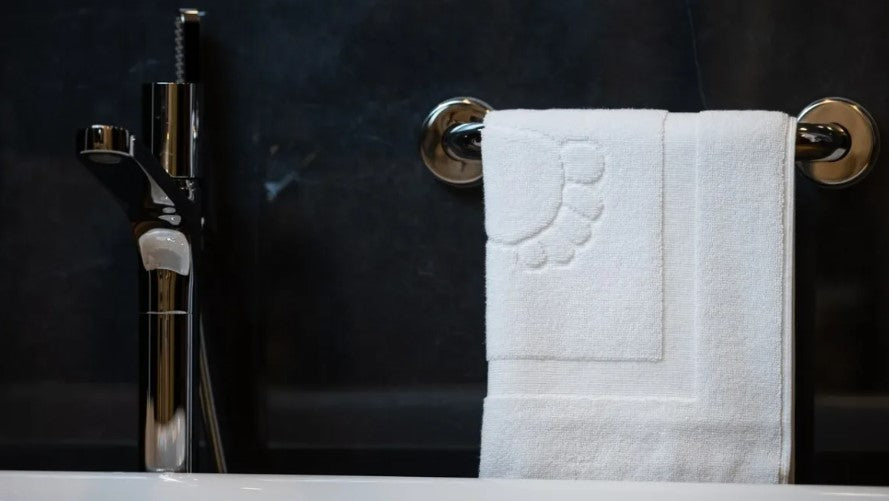 Covoras baie 100% bumbac pieptanat Greek Border