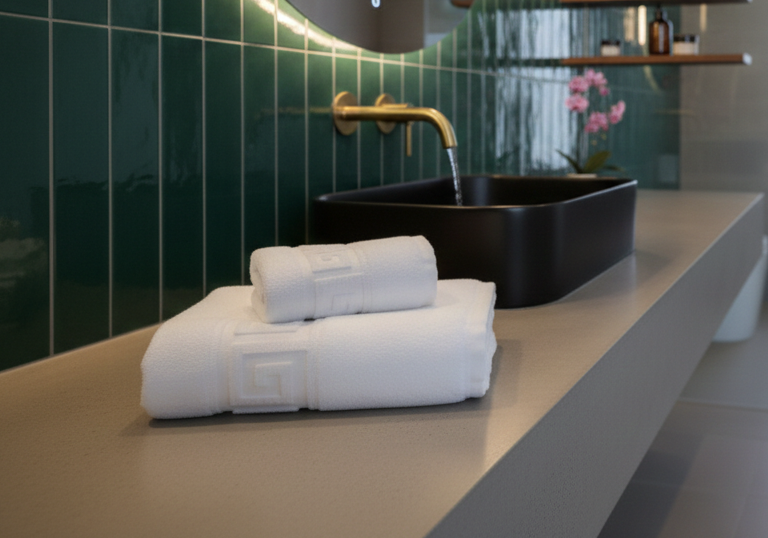 Prosop de baie din bumbac pieptanat 100%