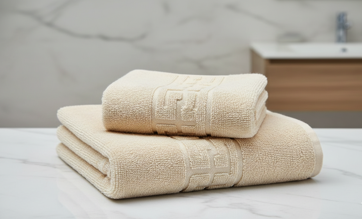 Prosop de baie din bumbac pieptanat 100%